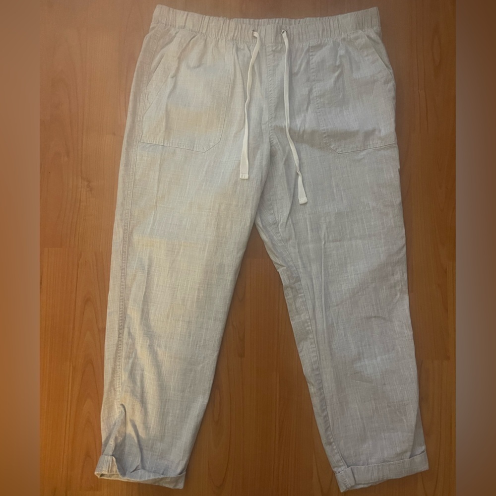 Loft Outlet Women’s size large striped cuffed hem pants